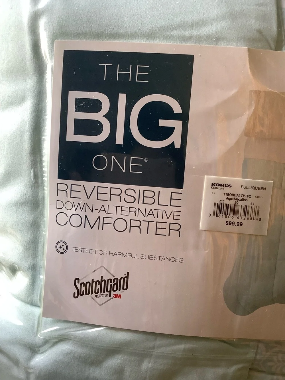 NWTs Gorgeous Comforter Full/ Queen AQUA Green Floral Design The Big One was $99